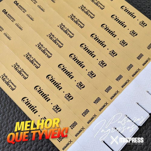 Imagem 3 de 6 de 100 Pulseiras Nylon Personalizada Festa Evento . Premium