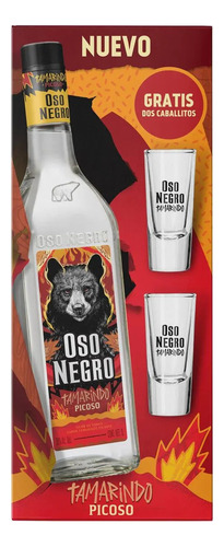 Vodka Oso Negro Tamarindo 1l C/vasos