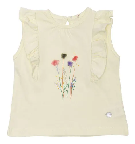 Polera Mc Bebe Algodón Verano Niña Amarillo