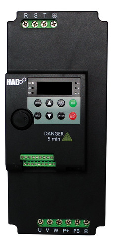 HAB H100-2S/2T-7.5GB 220V variador de frecuencia 10hp 32amp bifasico a trifasico