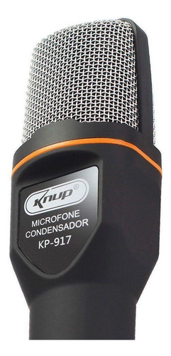 Microfone Knup Kp-917 Condensador Omnidirecional Preto