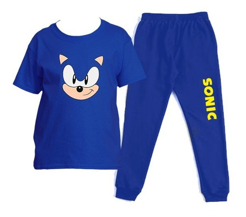 Buzo Estampado Sonic Conjunto Polera-pantralon