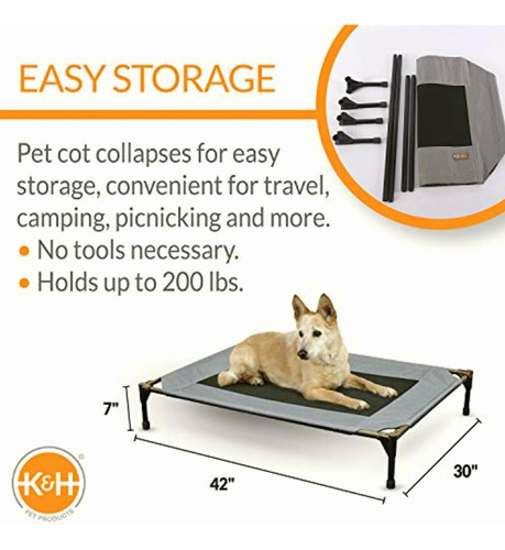 K&h Pet Products Original Pet Cot Cama Elevada Para Perro