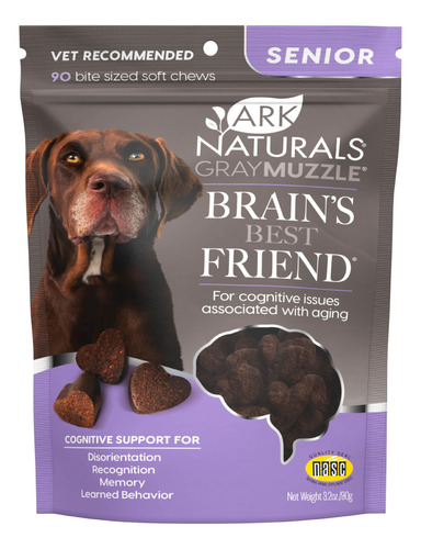 Ark Naturals Gray Bozal Brain's Best Friend, Masticables Sua