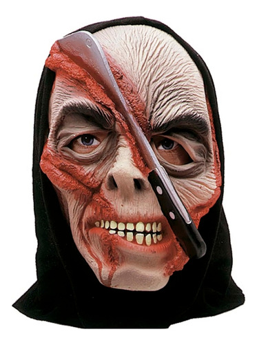 Máscara De Latex C/capucha Acuchillado Terror Halloween 
