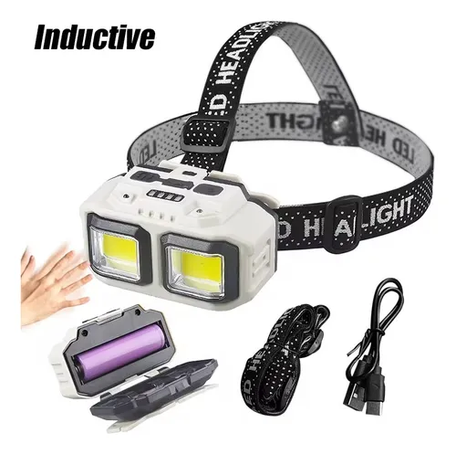 Linterna Frontal Minero Led Roja Y Blanca
