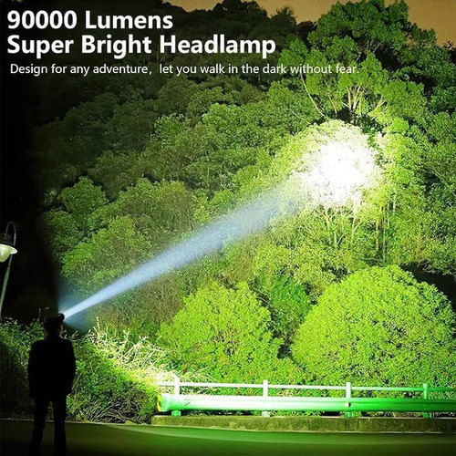 . Farol Recarregável Led De 90.000 Lúmens
