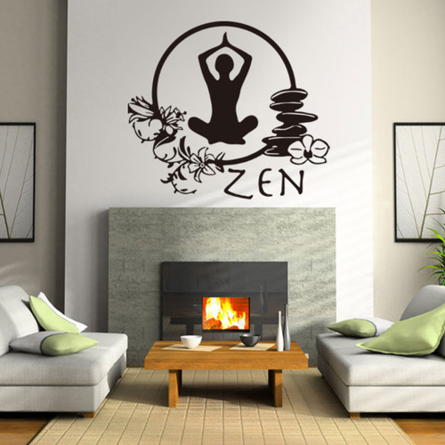 Calcomanía De Pared Para Meditación, Diseño De Yoga Zen, Pvc