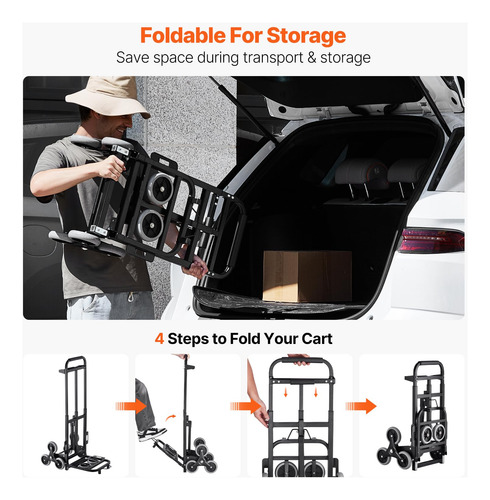 Carrito Para Subir Escaleras Vevor De 460 Libras De Capacida