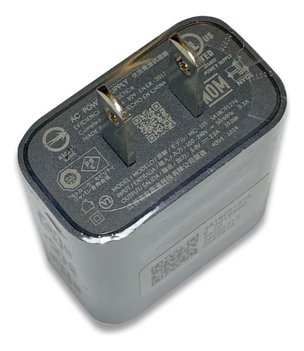 Cargador Para Motorola G04s 10w 5v - 2a Patas Rectas 100% Negro