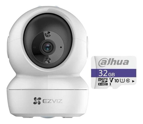 Camara Mextec Ezviz H6c + Microsd 32gb Cámara Para Hogar Inteligente Con Paneo E Inclinación/seguimiento Automático/ Visión Nocturna Infrarroja