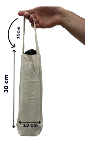 Kit Bolsa Vino Lienzo Algodón + 5 Pinturas De Tela Para Pintar