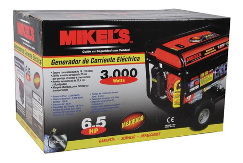 Generador Corriente Electrica 2700 Watts 6.5 Hp Mikels