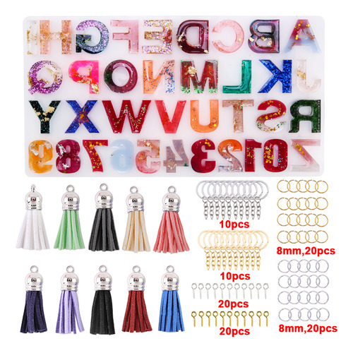 Kit De Moldes De Resina Epoxi Alphabet Con Número De Letra I