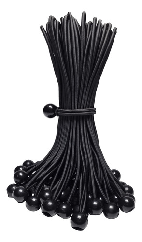 Cuerdas Elásticas Con Bolas 12 Pulgadas Negro Antioxidante