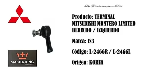 comprar Terminal Mitsubishi Panel L300 Externo