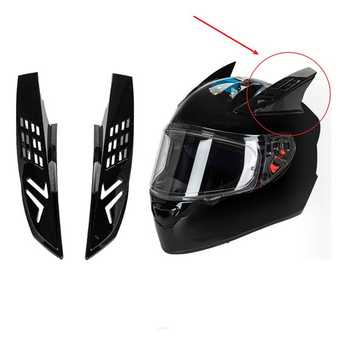 * Casco De Plástico Cuernos Punk Protectores Decorativos