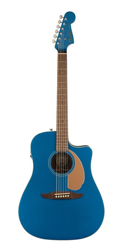 Guitarra electroacústica Fender California Redondo Player abeto belmont blue derecha