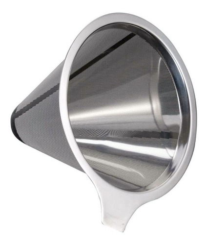Imagen 5 de 10 de Filtro Cafe Acero Inoxidable Doble Capa Para Cafetera Goteo