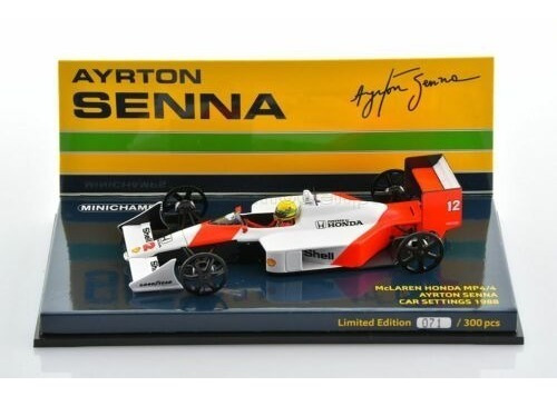 Mclaren Honda Mp4/4 Ayrton Senna Car Setting 1/43 Minichamps