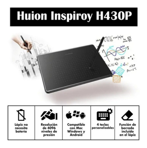 Tableta Grafica Digitalizadora Huion Inspiroy H430p