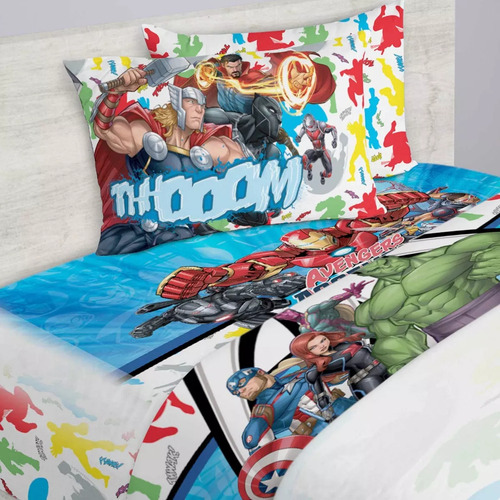 Set Sabanas Matrimonial Avengers Marvel Providencia
