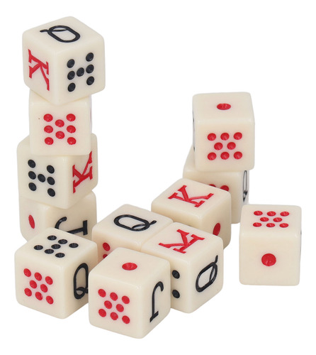Juego De Dados Con Alfabeto Acrílico, 12 Piezas, Papel Portá