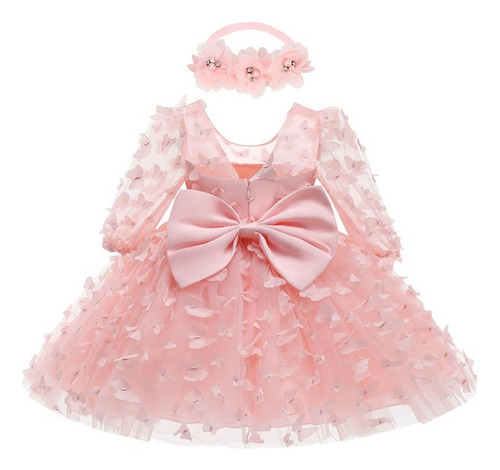 Vestido De Princesa Lzh Falda Tutú Con Lazo Manga Larga