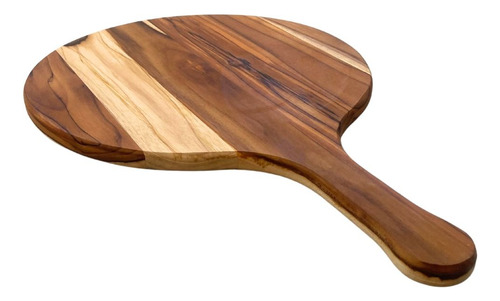 Tábua Em Madeira Teca Para Cortar E Servir Pizza 40cm