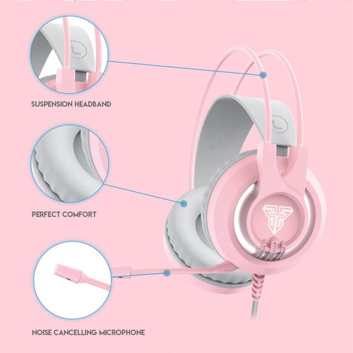 Imagen 3 de 5 de Audifono Gamer Fantech Chief Ii Hg20 Sakura - Revogames