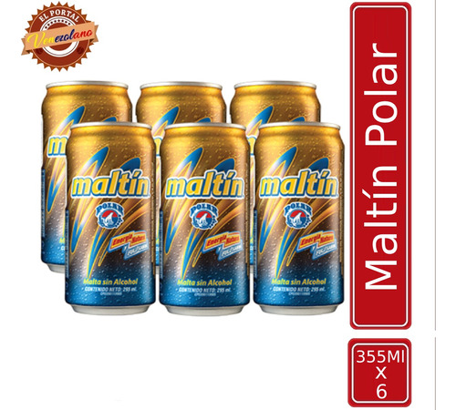 Maltin Polar Lata Venezolana X6 - mL a $21