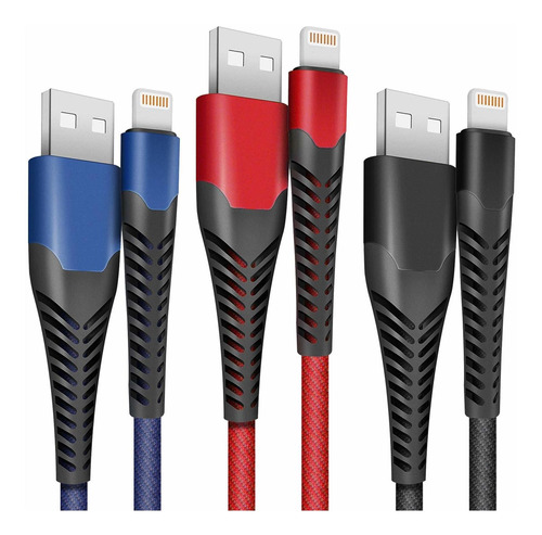 Cargador De    Cable Lightning 3pack De 10 Pies De Nail...