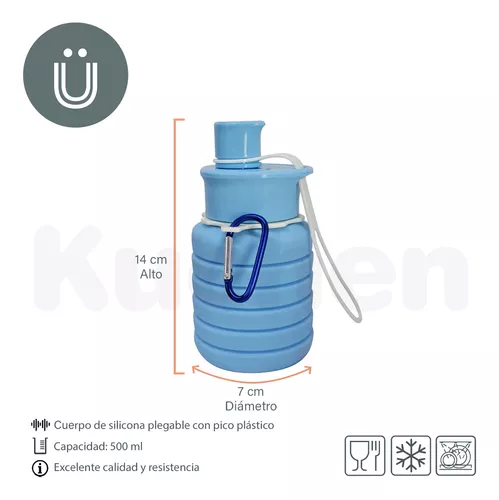 Botella plegable azul silicona Mr Wonderful ·