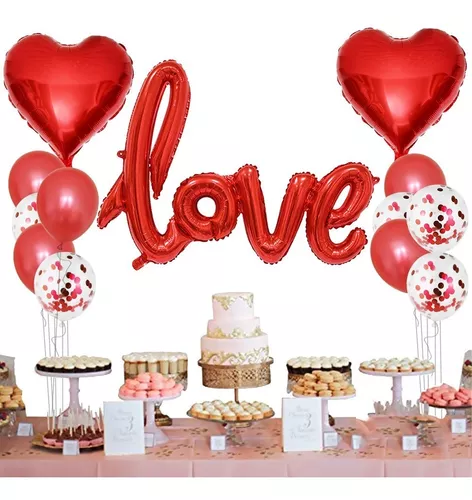 Set Globos Amor, Aniversario, San Valentín. Decoración