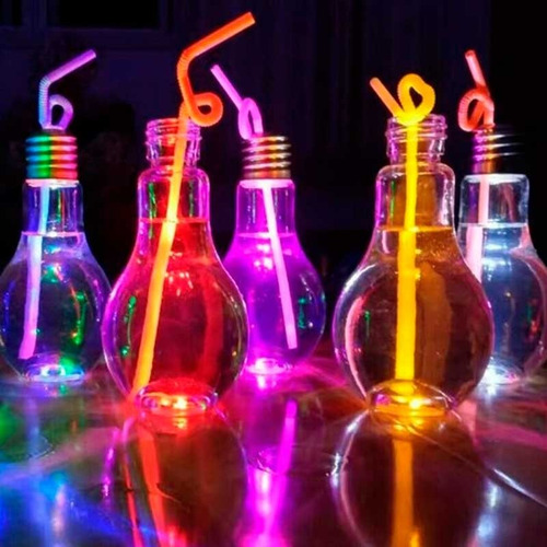 10 Vaso Lampara Trago Luminoso Led Fiestas Cotillon Deco