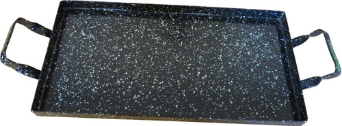 Imagen 2 de 5 de Plancha O Chapa Bifera Para 2 Hornallas Enlozada 50 X 25 Cm