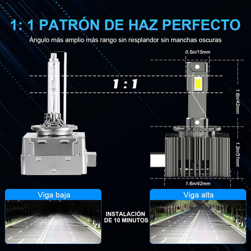 Kit De Faros Led Hid De Xenón D1s D2s D3s D4s D5s D8s