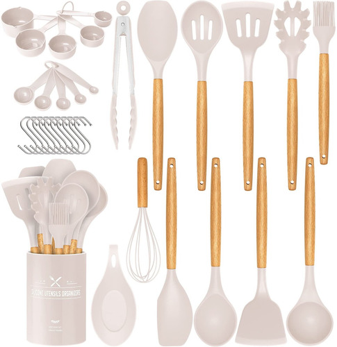 Juego 33 Utensilio Cocina Silicona Jego Espatula Soporte