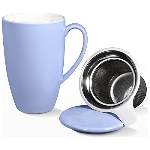 Taza De Té De Porcelana Infusor Y Tapa, Juego De Té F...