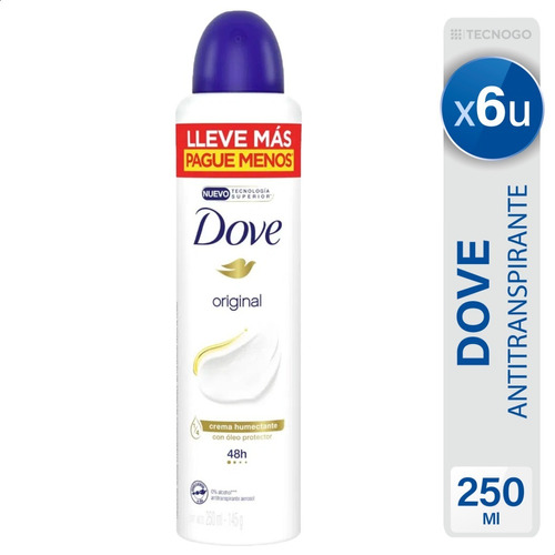 Dove Antitranspirante Original Pack X6 - Mejor Precio