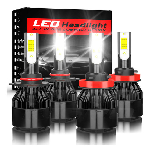 Kit De Focos Led Luz Alta Y Baja 12000lm Para Chevrolet