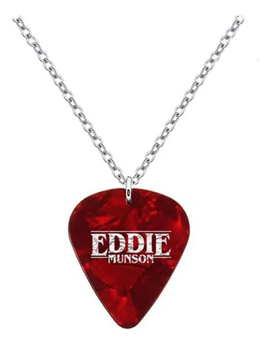 Collar Con Colgante Con Forma De Púa De Guitarra De Eddie Mu