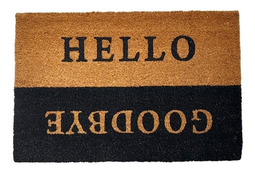 Felpudo Coco Entrada Casa 40x60 Grande Hello Goodbye