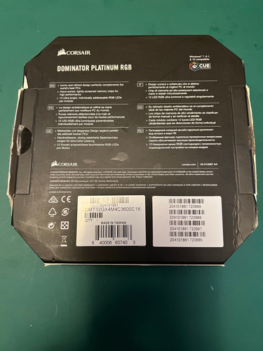 Corsair Memoria Ddr 4 Dominator 3600mhz (Usado)