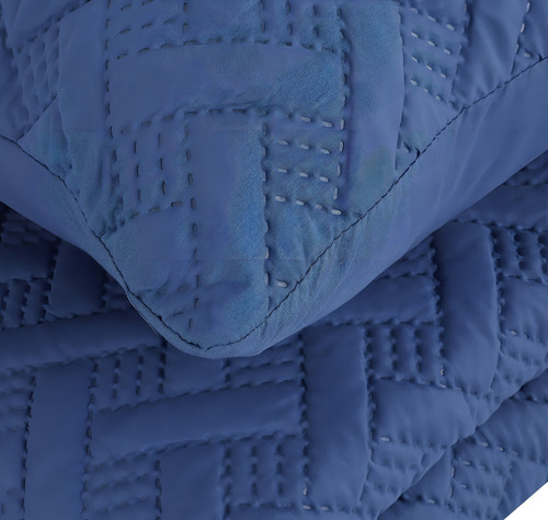 Edredón Azul Con Textura Classic Blue Queen Diseño De La Tela Liso