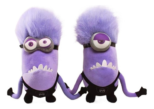 Para 2ps Diablo De Muñeco De Peluche Minion Morado