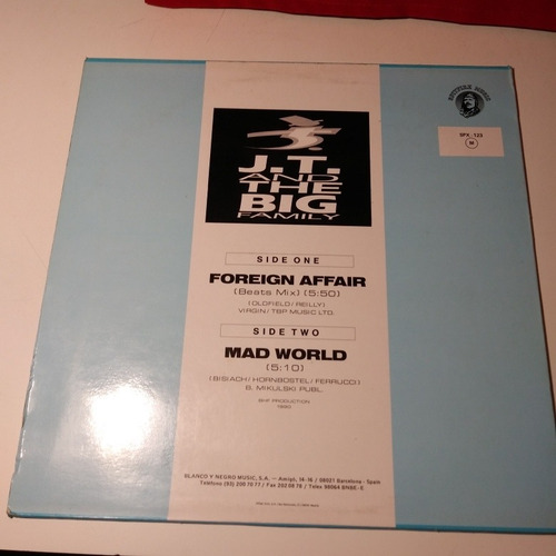 Imagen 2 de 4 de Mike Oldfield J.t. And The Big Family - Foreign Affair Lea