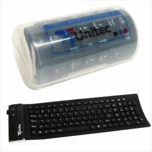 Teclado Unitec Flexible color negro