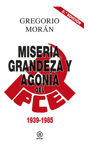 Miseria, Grandeza Y Agonia Del Pce - Moran, Gregorio