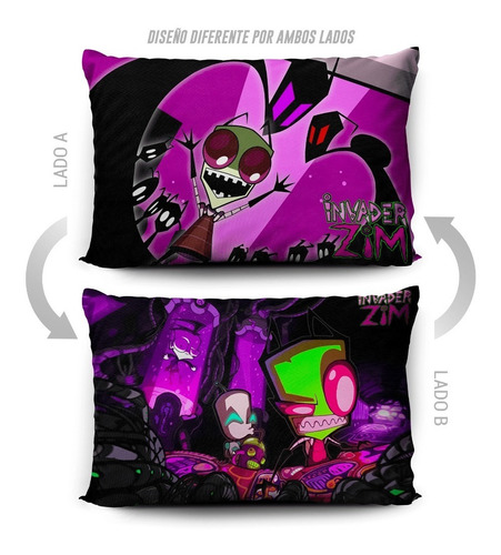 Imagen 5 de 5 de Funda De Almohada Invasor Zim 70x45cm Vudú Love
